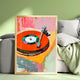 Red Retro Record Playing Painting