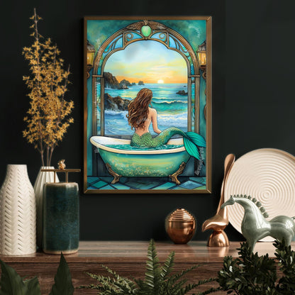 Mermaid in a Bathtub Print