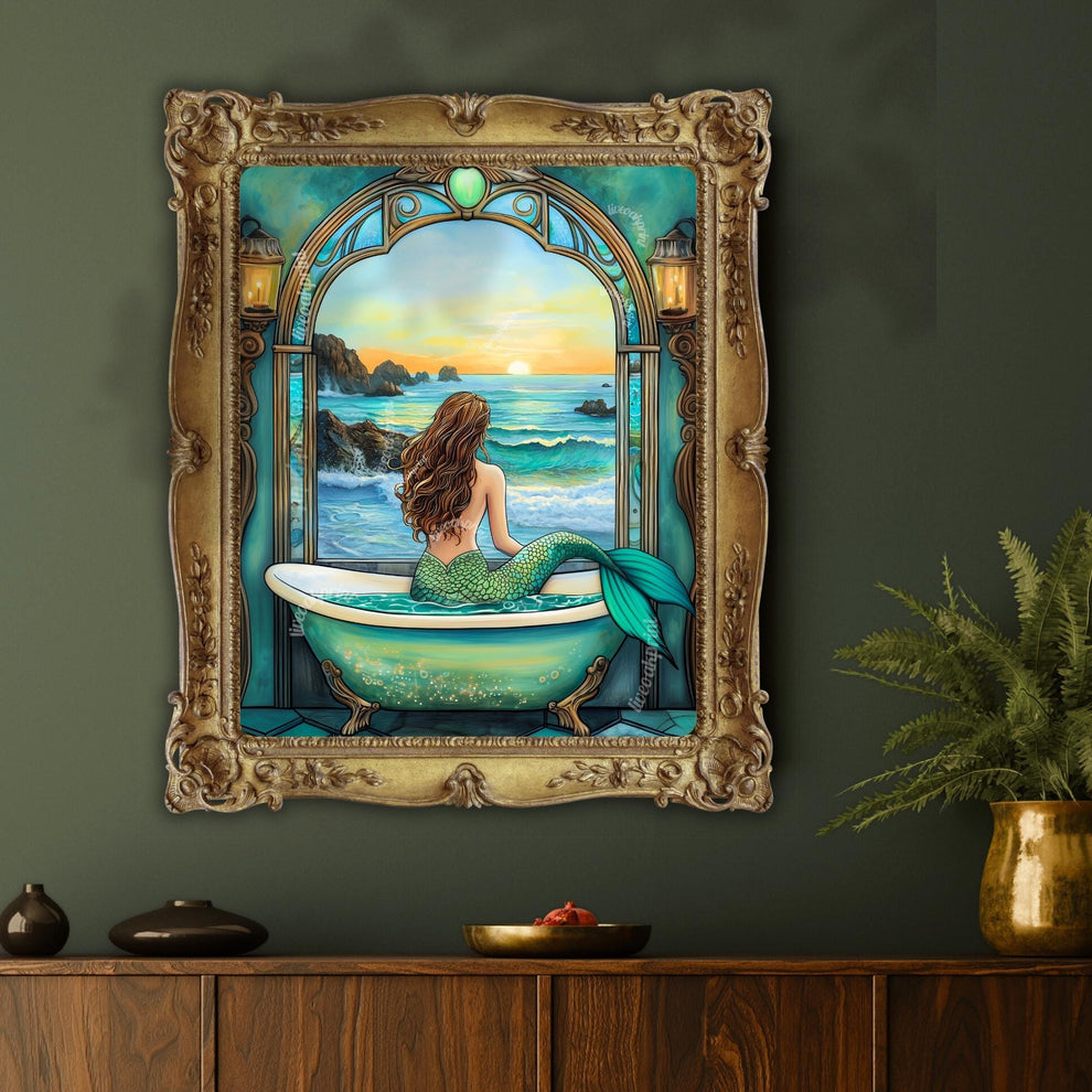 Mermaid in a Bathtub Print