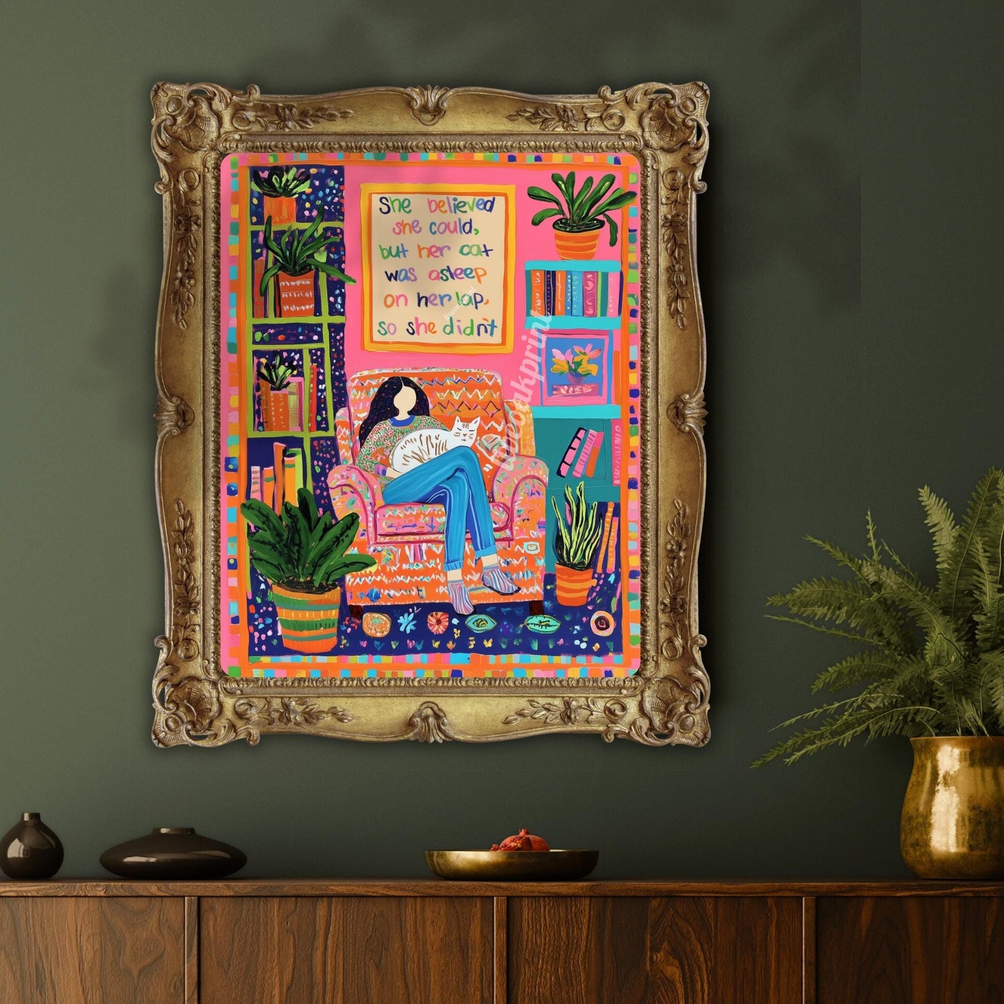 She Believed She Could, But Her Cat Was Asleep on Her Lap So She Didn’t