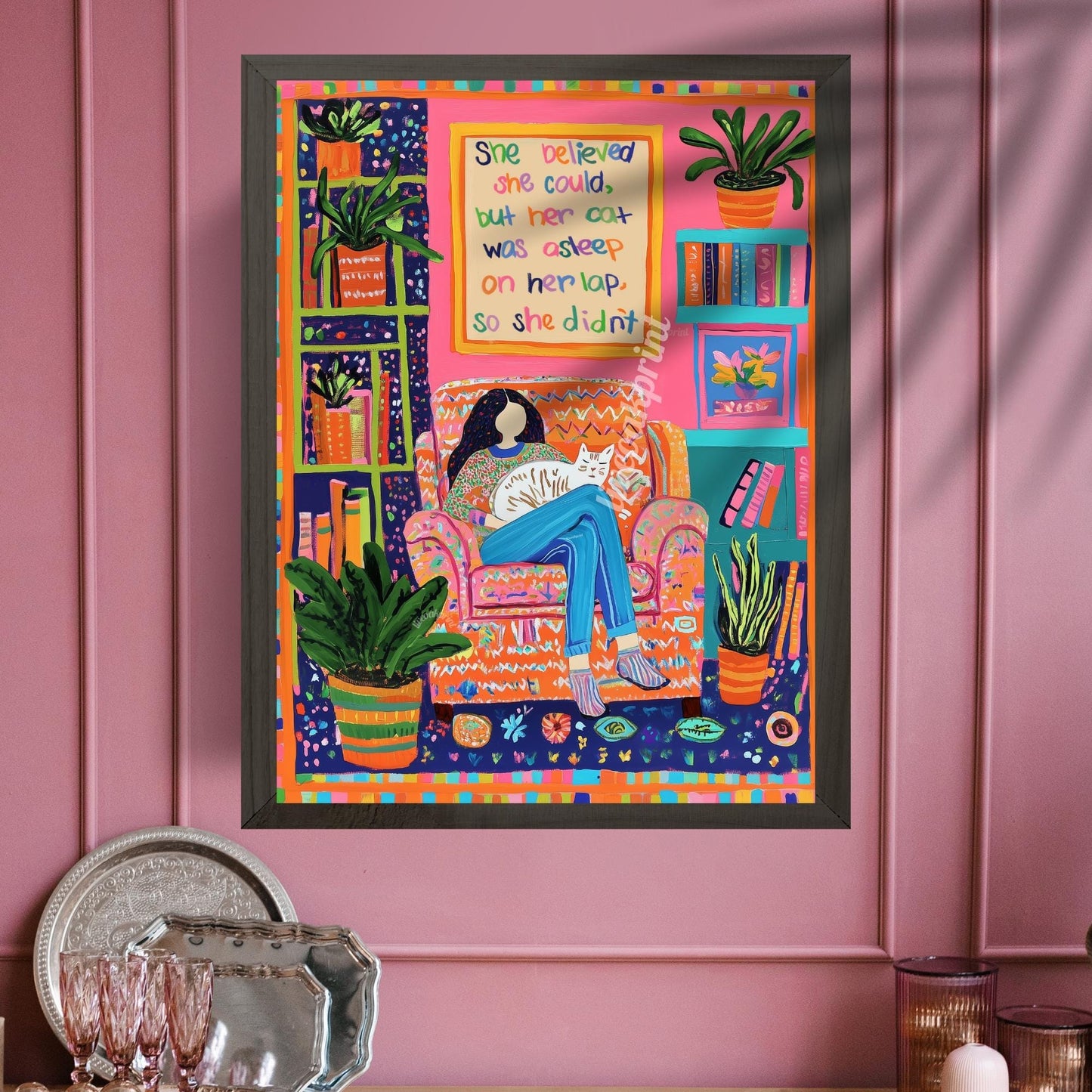 She Believed She Could, But Her Cat Was Asleep on Her Lap So She Didn’t