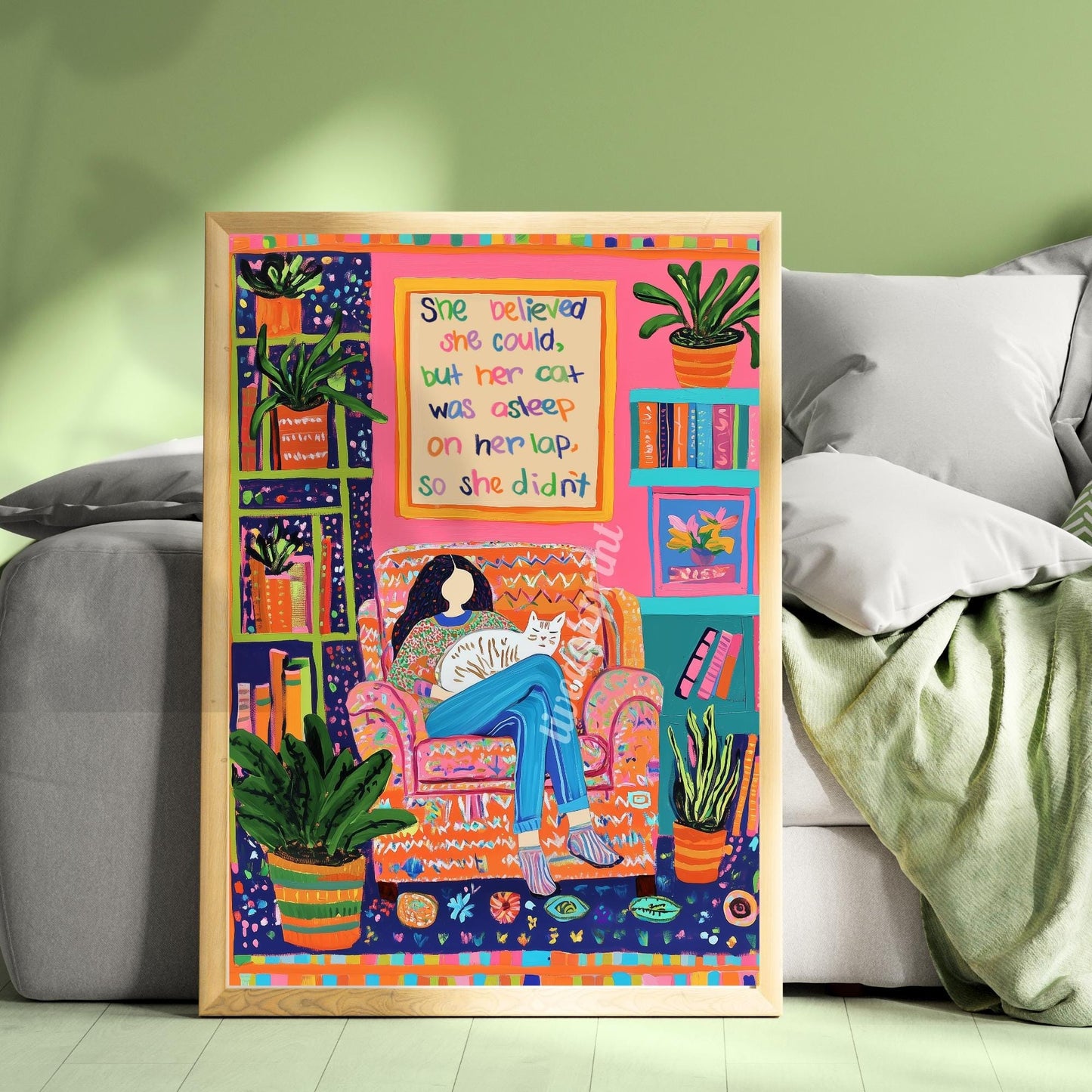 She Believed She Could, But Her Cat Was Asleep on Her Lap So She Didn’t