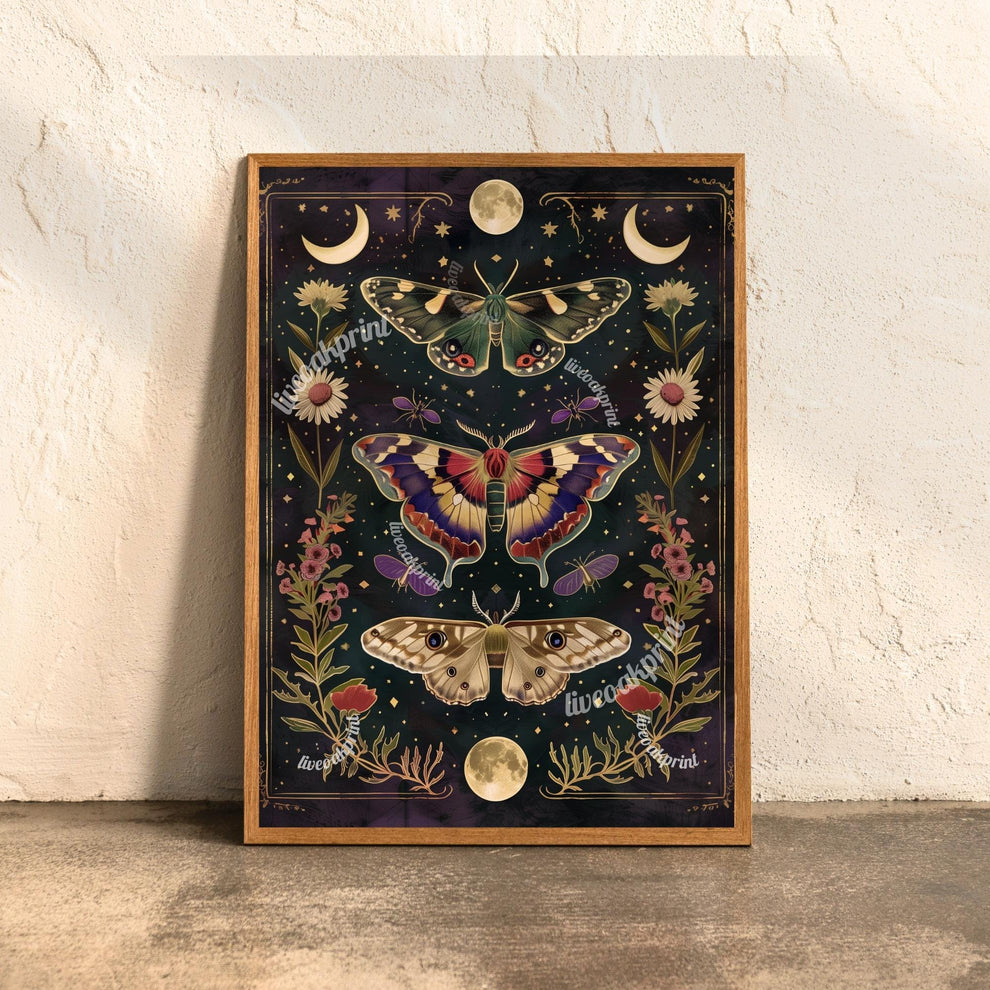 Moody Aesthetic Vintage Butterfly Set of Three