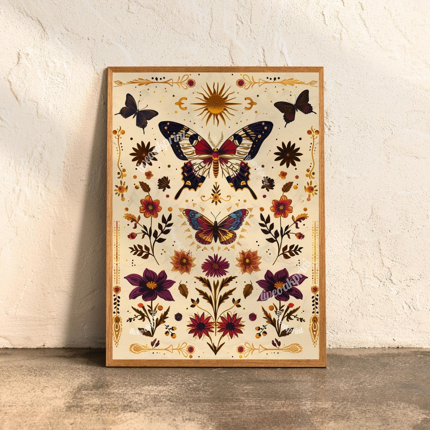 Moody Aesthetic Vintage Butterfly Set of Three