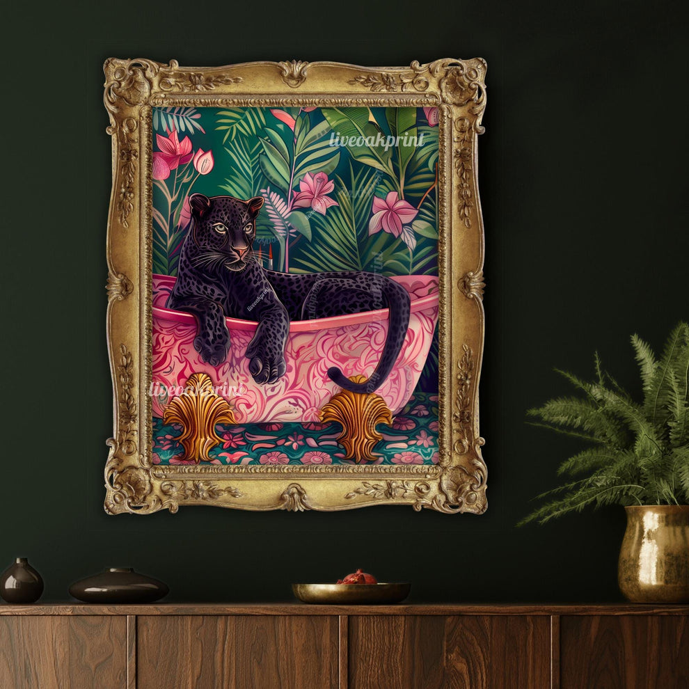 Black Panther in a Bathtub