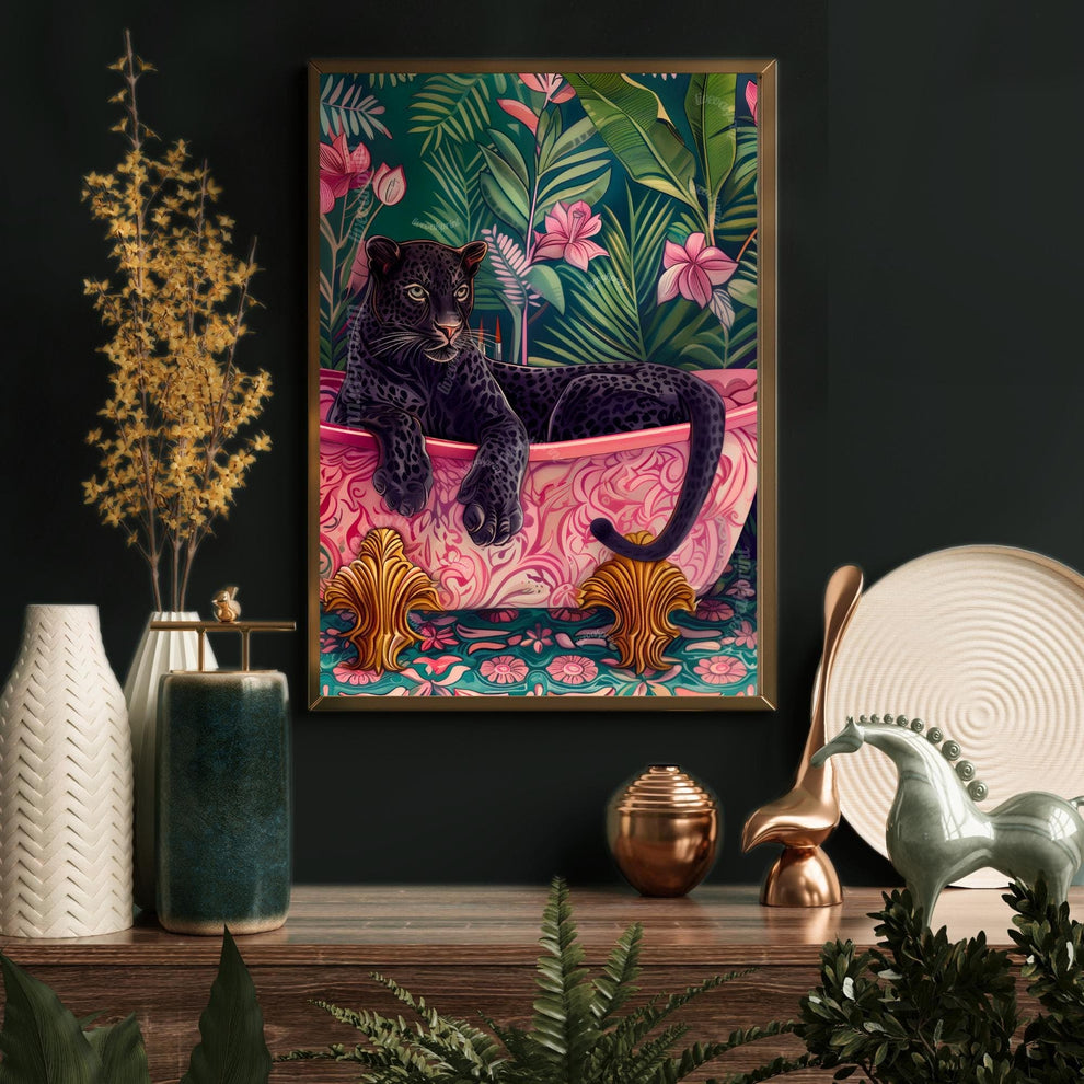 Black Panther in a Bathtub