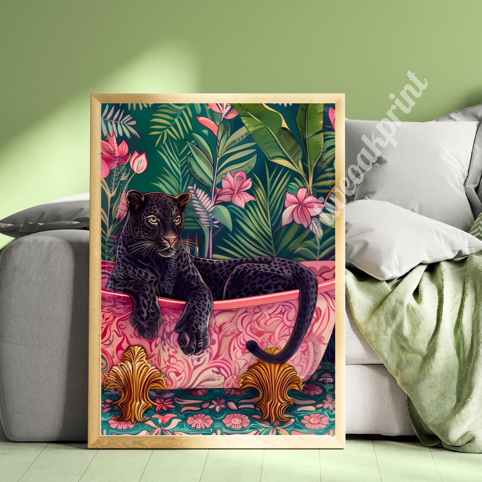 Black Panther in a Bathtub