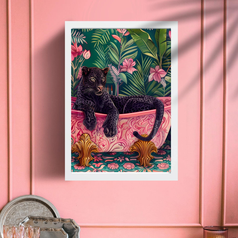 Black Panther in a Bathtub