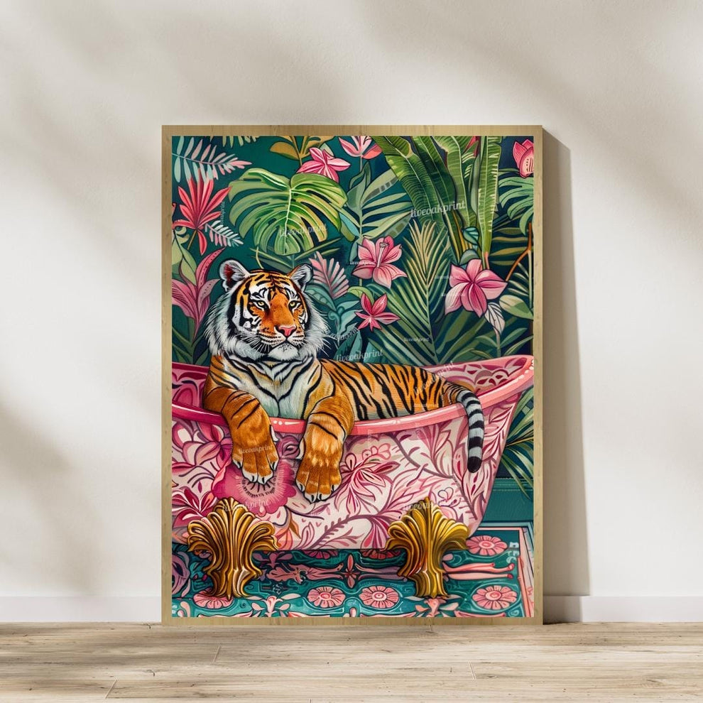 Black Panther & Tiger in Bathtub