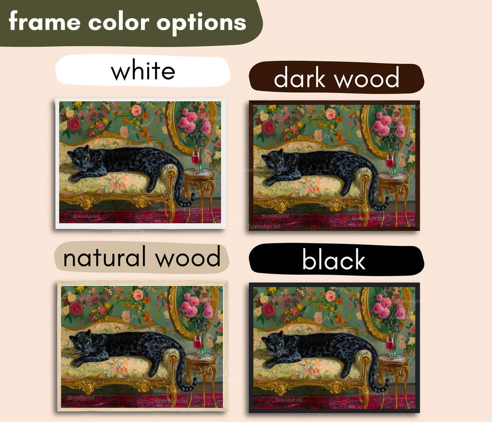 Moody Jewel-Tone Leopard and Wine Glass Print