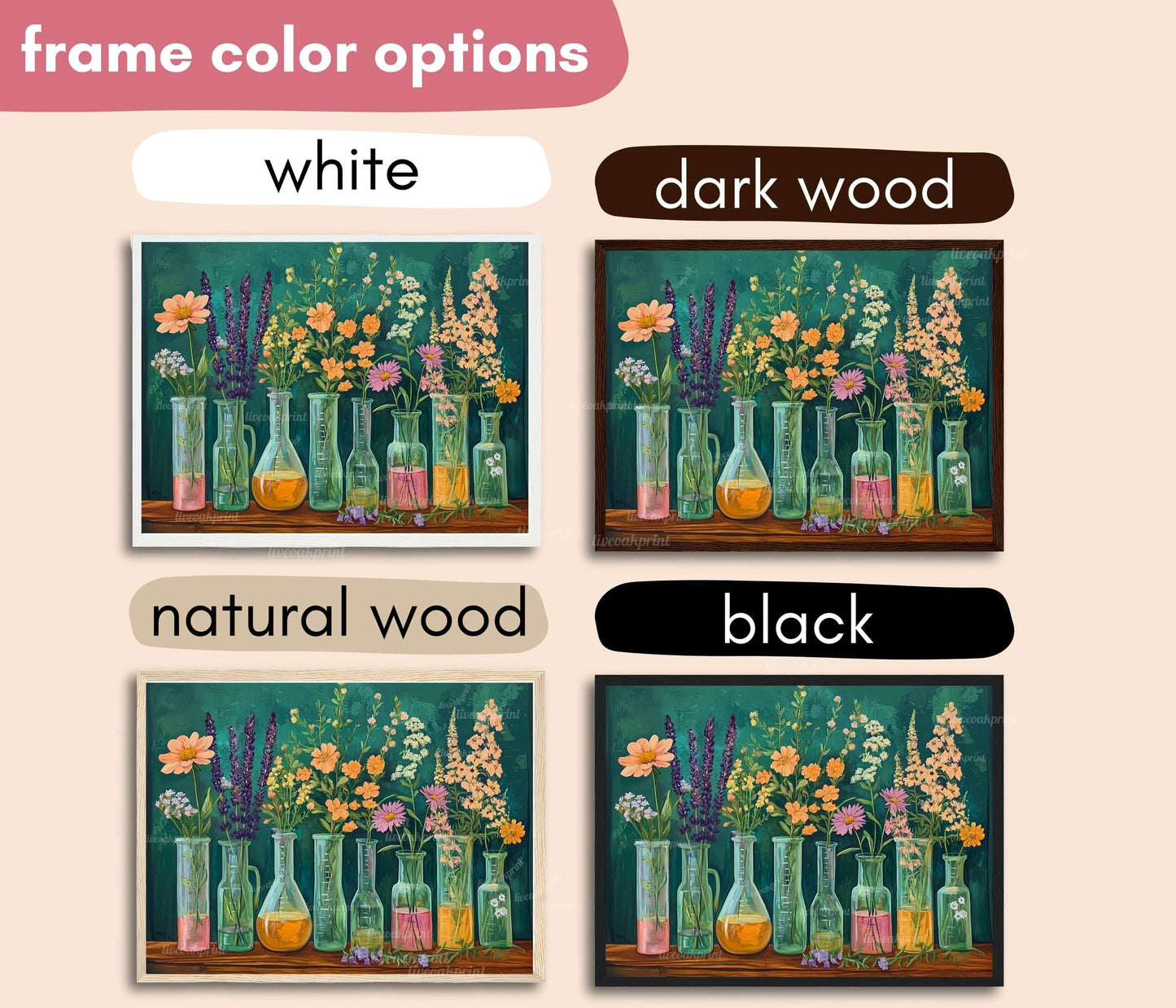 Flasks, Test Tubes & Wildflowers