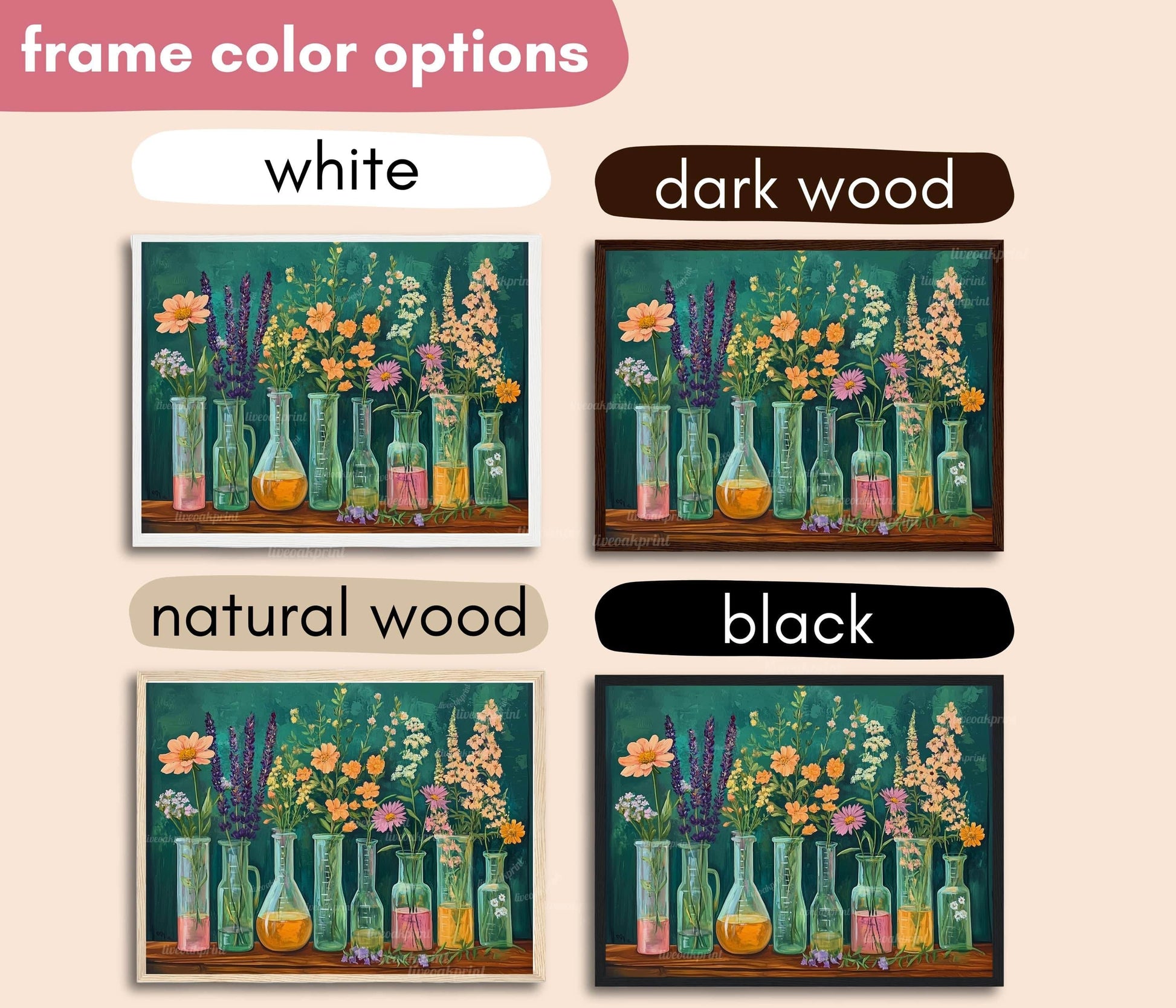 Flasks, Test Tubes & Wildflowers