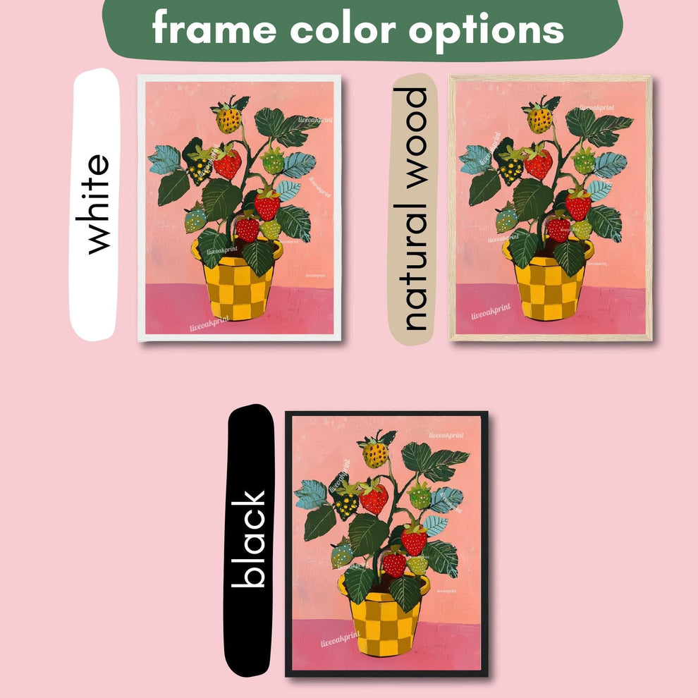 Super Funky Strawberry Plant Print