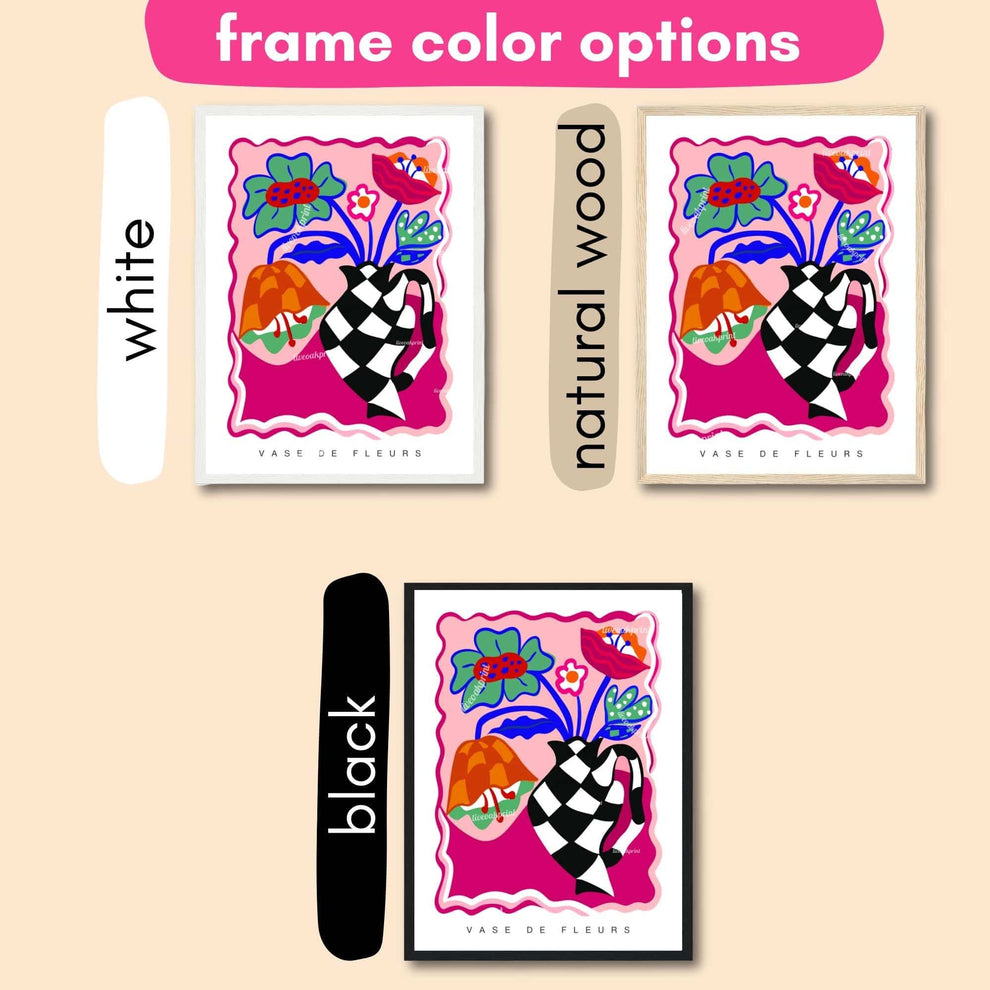 Funky Checkerboard Floral Print