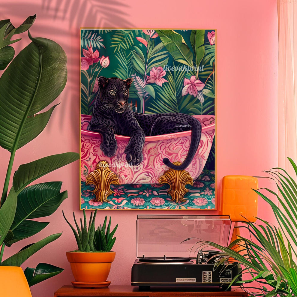 Black Panther in a Bathtub