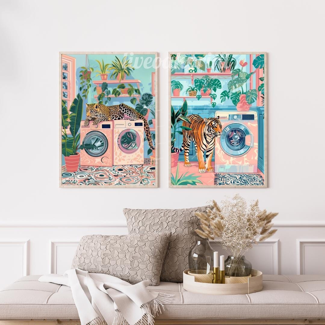 Laundry Leopard and Laundry Tiger Print Bundle