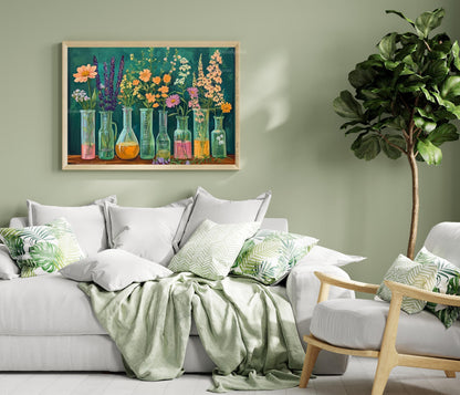 Flasks, Test Tubes & Wildflowers