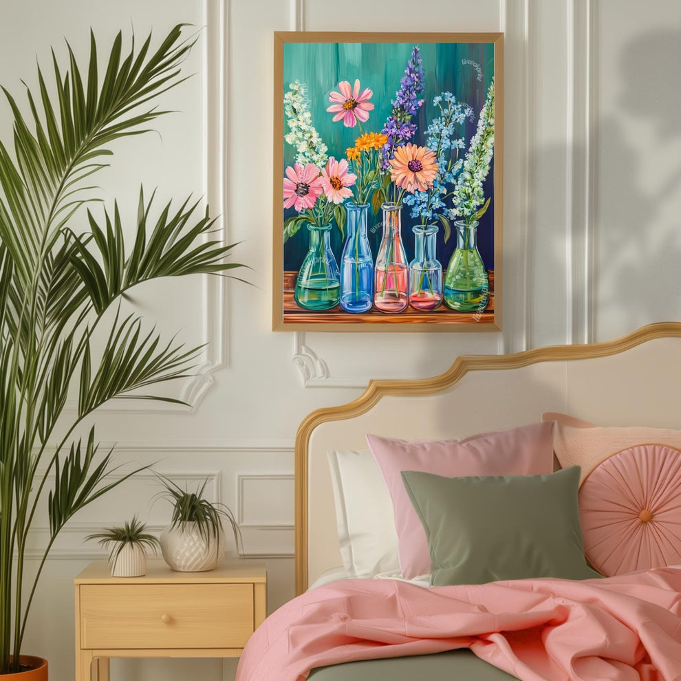 Flasks, Test Tubes & Wildflowers