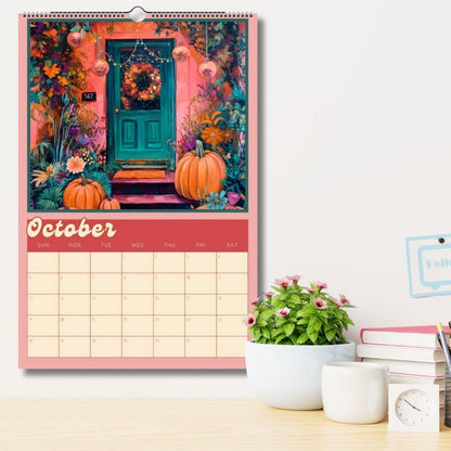 Dopamine Decor Academic Wall Calendar 2025–2026 – July Start Mid Year Planner – School Year Wall Art – Teacher Gift – Colorful Calendar
