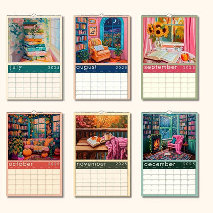 Cozy Book Nooks Calendar 2025 – Wall Calendar for Book Lovers – BookTok-Inspired Decor – Bookish Gift – Reading Nook Aesthetic Wall Art