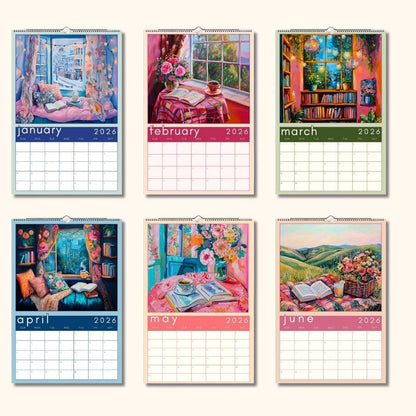 Cozy Book Nooks Calendar 2025 – Wall Calendar for Book Lovers – BookTok-Inspired Decor – Bookish Gift – Reading Nook Aesthetic Wall Art