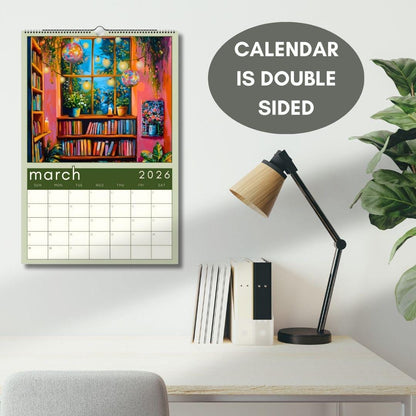 Cozy Book Nooks Calendar 2025 – Wall Calendar for Book Lovers – BookTok-Inspired Decor – Bookish Gift – Reading Nook Aesthetic Wall Art