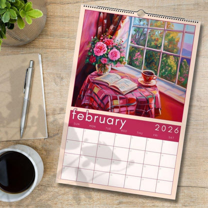 Cozy Book Nooks Calendar 2025 – Wall Calendar for Book Lovers – BookTok-Inspired Decor – Bookish Gift – Reading Nook Aesthetic Wall Art