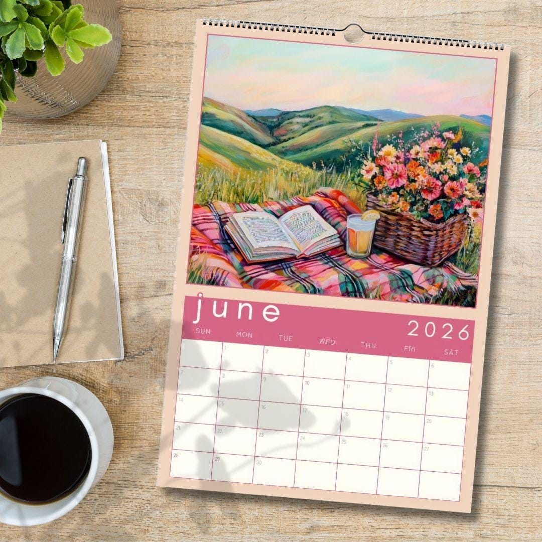 Cozy Book Nooks Calendar 2025 – Wall Calendar for Book Lovers – BookTok-Inspired Decor – Bookish Gift – Reading Nook Aesthetic Wall Art