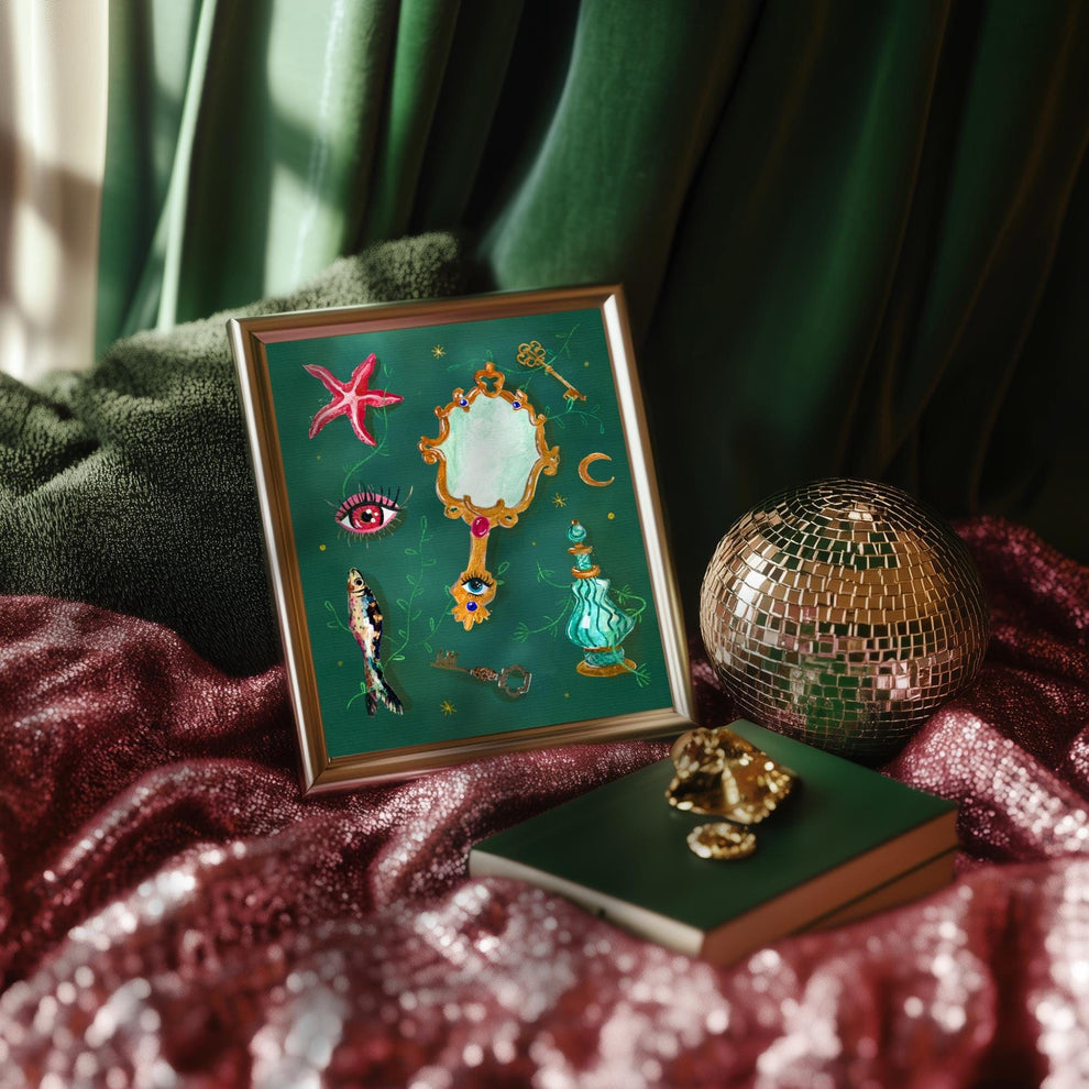 Sea Witch Spells – Surreal Eye Coastal Wall Art – Witchy Ocean Decor – Boho Beach Aesthetic – Mystical Wall Print – Witchy Bedroom Decor