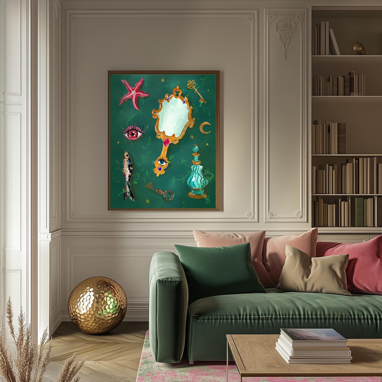 Sea Witch Spells – Surreal Eye Coastal Wall Art – Witchy Ocean Decor – Boho Beach Aesthetic – Mystical Wall Print – Witchy Bedroom Decor