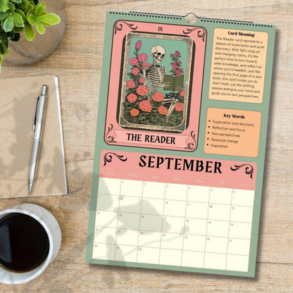 2025–2026 Seasonal Tarot Calendar | Witchy Midyear Calendar | Astrology Decor | Tarot Card Wall Art | Gift for Spiritual Friends