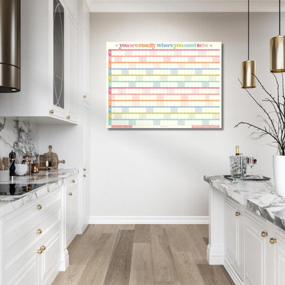 You Are Exactly Where You Need To Be Wall Planner – Pastel Mid Year Calendar 2025–2026 – July Start Academic Planner – Colorful Aesthetic