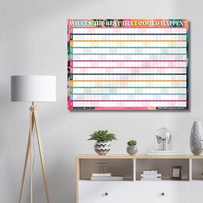 What’s the Best That Could Happen Wall Planner – Colorful Mid Year Calendar 2025–2026 – July Start Academic Planner – Motivational Print