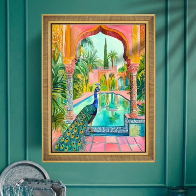 Peacock Wall Art – Colorful Bird Print – Exotic Boho Decor – Tropical Art Print – Vibrant Animal Wall Art for Living Room or Bedroom