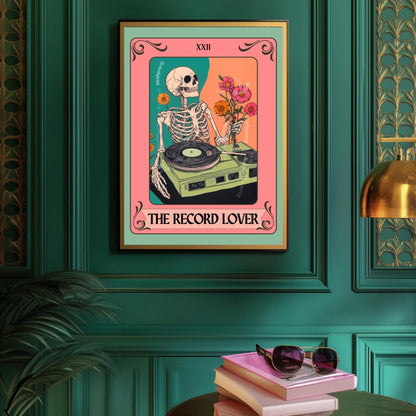 Records Wall Art – Vinyl Wall Print Music Nook Decor Boho Wall Art Midcentury Decor for Living Room Music Lover Gift Record Vinyl Gift Idea