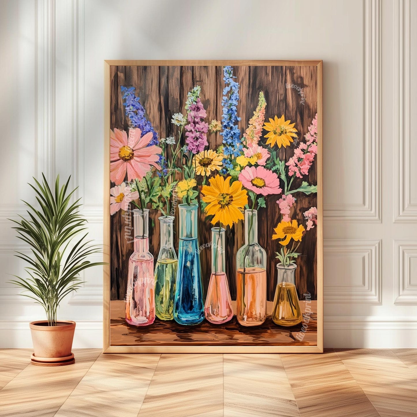 Flasks, Test Tubes & Wildflowers