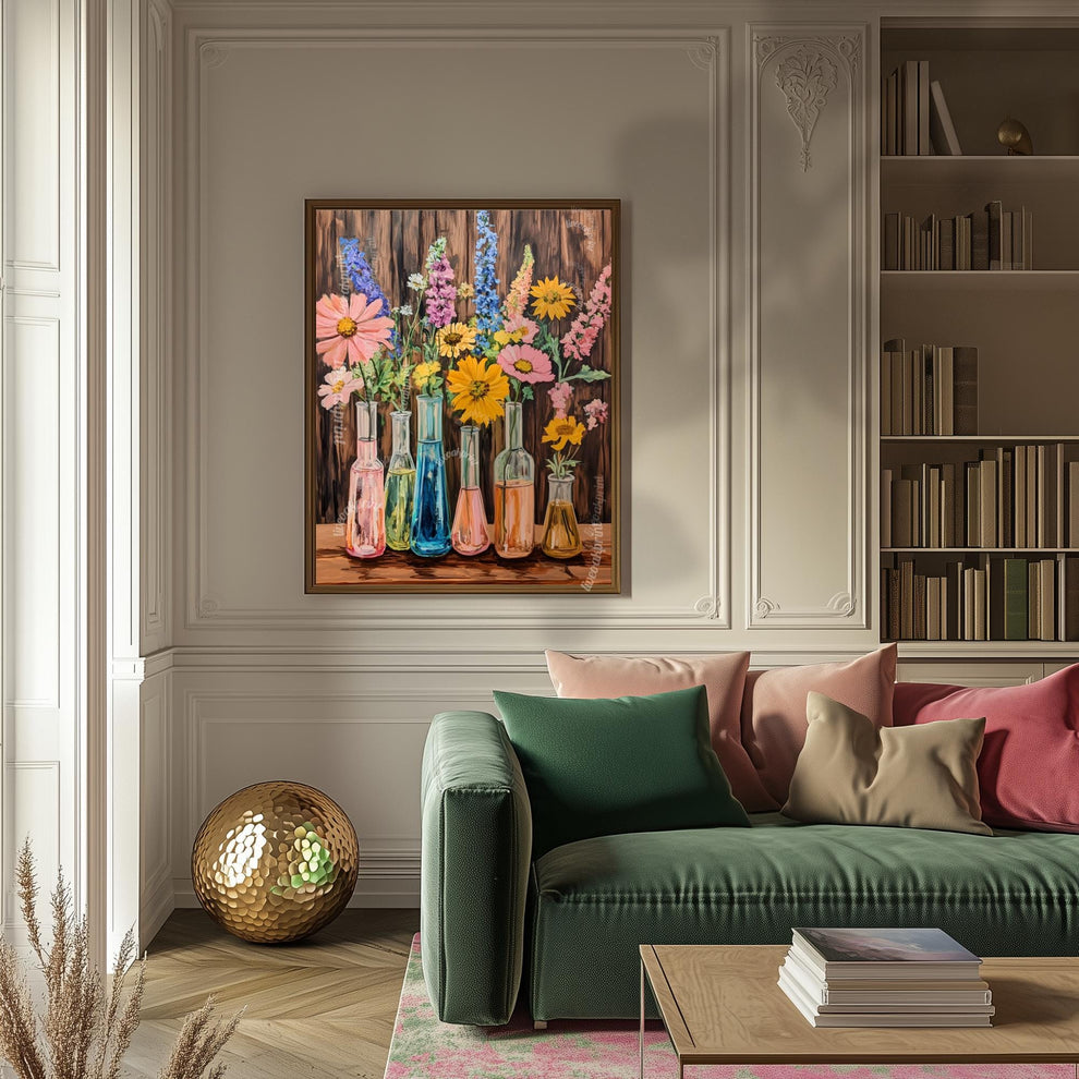 Flasks, Test Tubes & Wildflowers