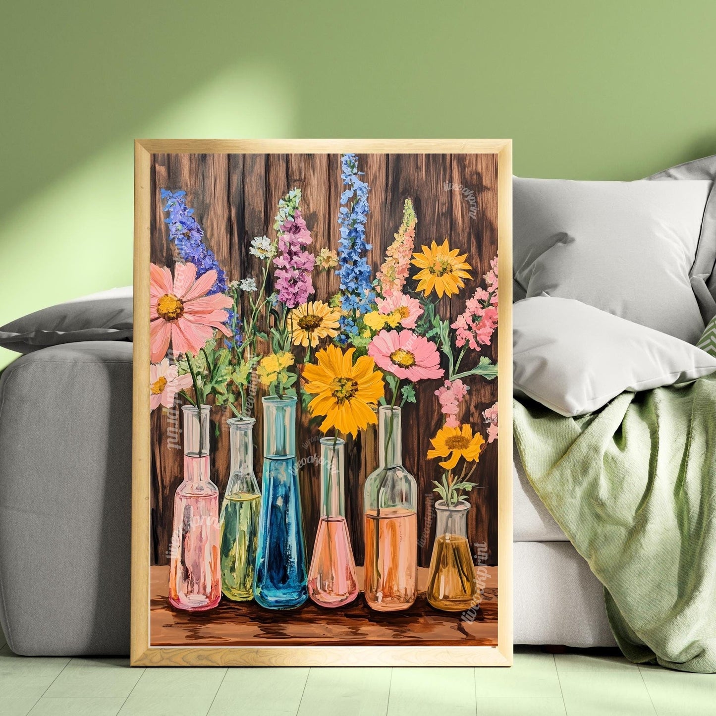 Flasks, Test Tubes & Wildflowers