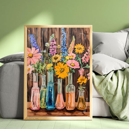 Flasks, Test Tubes & Wildflowers