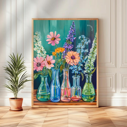 Flasks, Test Tubes & Wildflowers