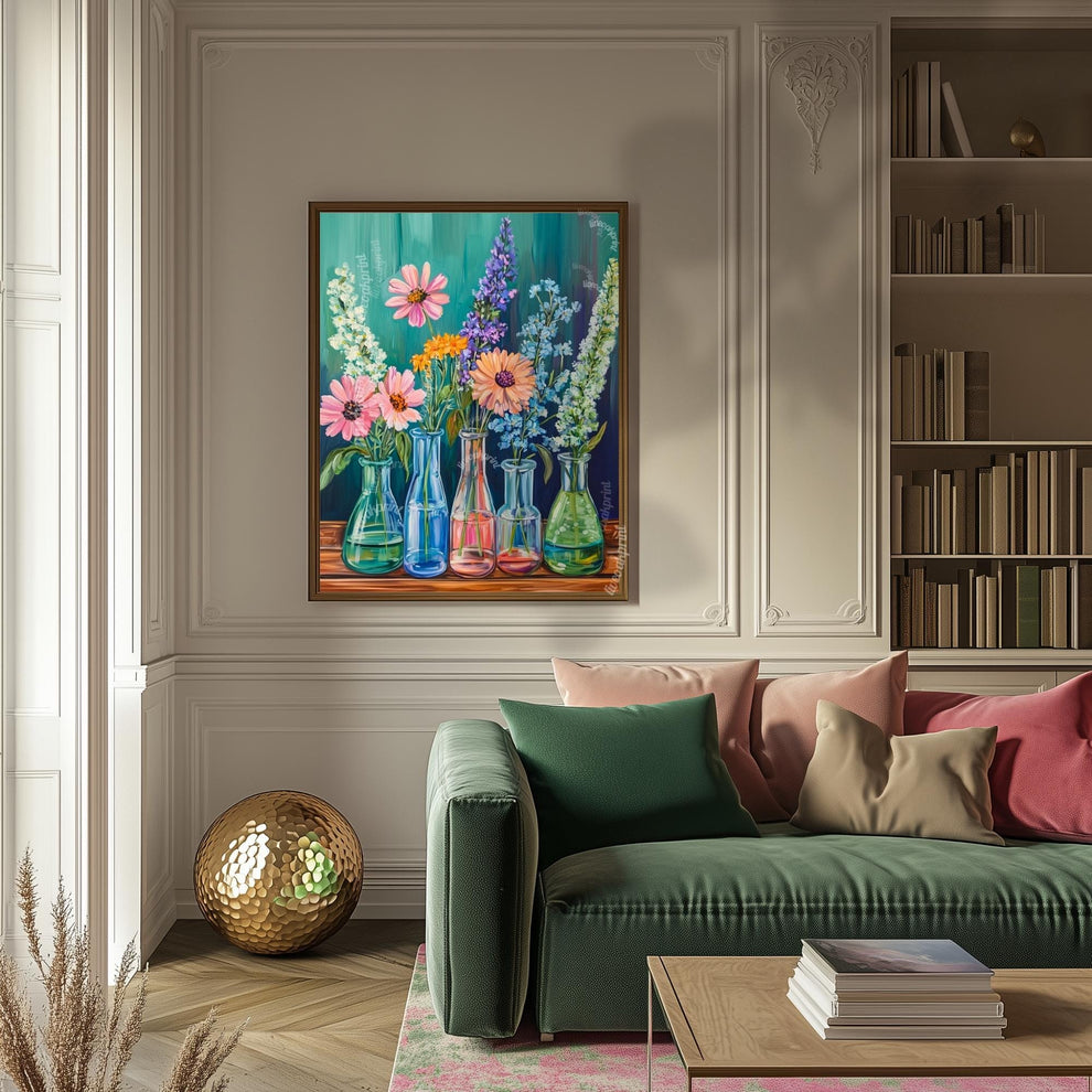 Flasks, Test Tubes & Wildflowers