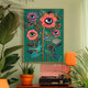 Surreal Flower Wall Art   Eye Art Print for Boho Gallery Wall
