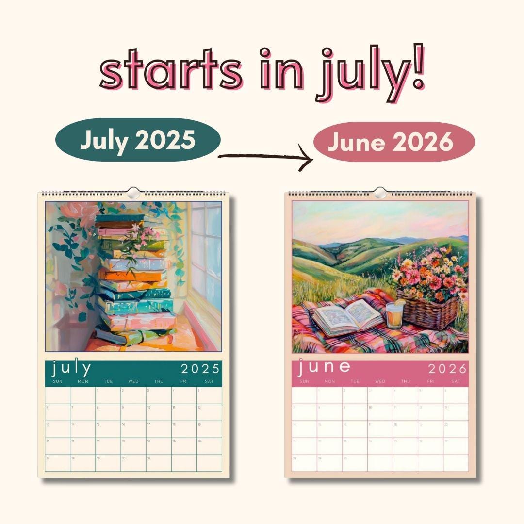 Cozy Book Nooks Calendar 2025 – Wall Calendar for Book Lovers – BookTok-Inspired Decor – Bookish Gift – Reading Nook Aesthetic Wall Art