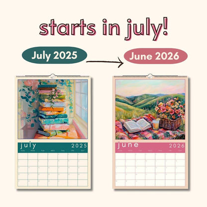 Cozy Book Nooks Calendar 2025 – Wall Calendar for Book Lovers – BookTok-Inspired Decor – Bookish Gift – Reading Nook Aesthetic Wall Art