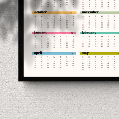 2025–2026 Wall Calendar – What’s the Best That Can Happen – July Start Academic Calendar – Mid Year Teacher Calendar – Year at a Glance