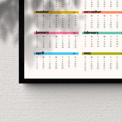 2025–2026 Wall Calendar – What If It All Works Out – Mid Year Academic Calendar – Mediterranean Wall Art