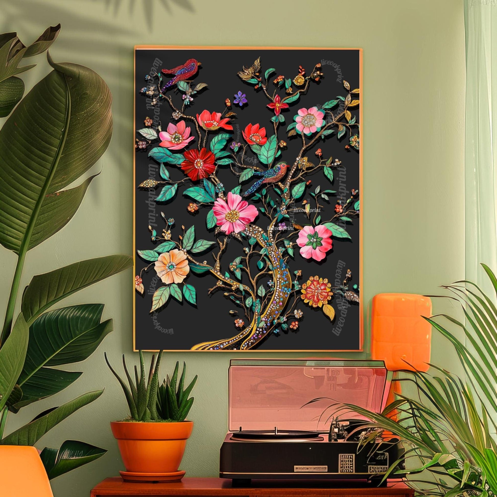 Vintage Bird Wall Art – Exotic Bird Print – Forest Art Print