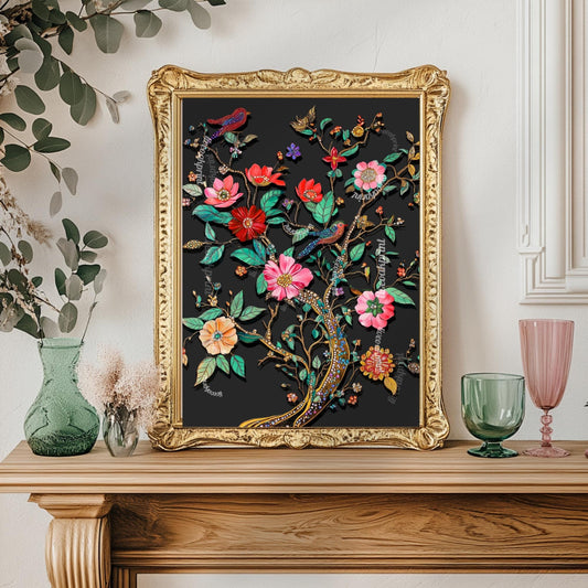 Vintage Bird Wall Art – Exotic Bird Print – Forest Art Print