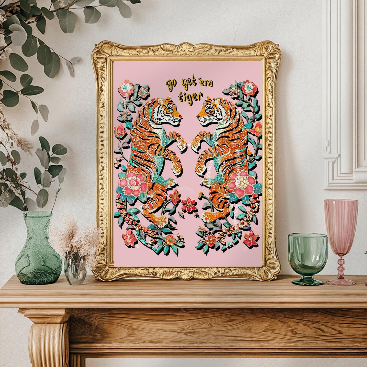Pink Tiger Wall Decor