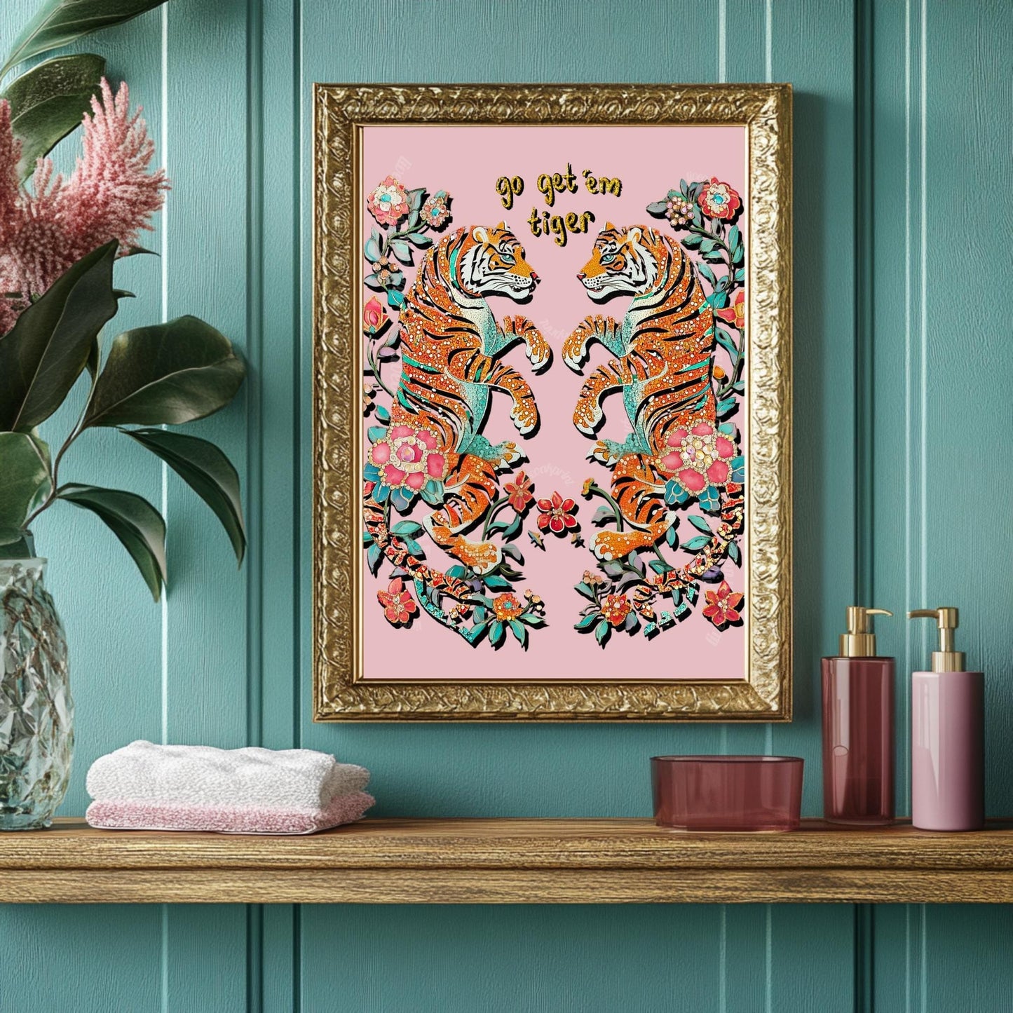 Pink Tiger Wall Decor